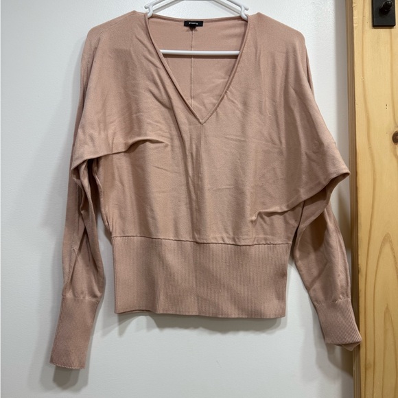 Express Tops - Express Light Mauve V-Neck Sweater womens size L